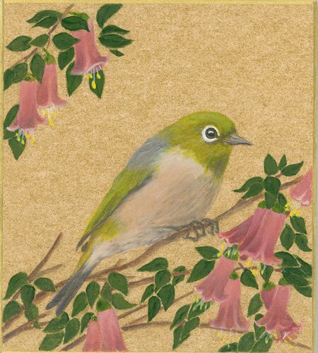 Silvereye on Gold de Arlo Mercia, Pintura a la venta en Singulart