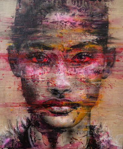 Next Gen. Raspberry van Sylvio Justies, Schilderij te koop op Singulart