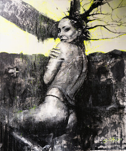 Ina Blacklight di Sylvio Justies, Pittura in vendita su Singulart