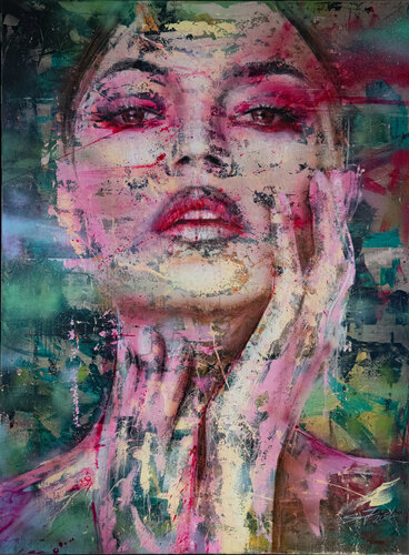 Next Gen. Strawberry/Vanilla van Sylvio Justies, Schilderij te koop op Singulart