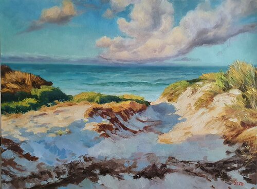 Ocean dunes van Tetyana Soboleva, Schilderij te koop op Singulart
