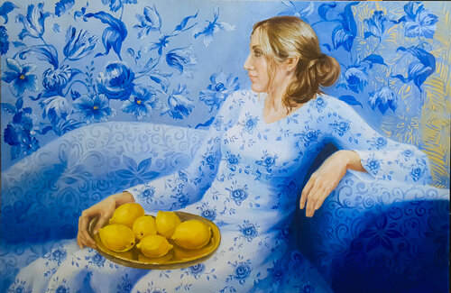 Porcelain with lemons by Tetyana Soboleva, 회화 for Sale on Singulart