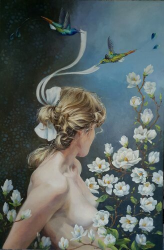 Magnolias von Tetyana Soboleva, Malerei kaufen auf Singulart