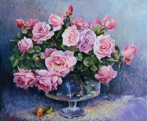 Pink Roses von Tetyana Soboleva, Malerei kaufen auf Singulart