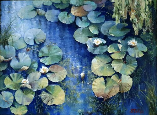 Water Lilies van Tetyana Soboleva, Schilderij te koop op Singulart
