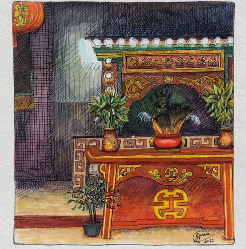 Temple 1- 1 de Emma Ramírez Conde, Obra en papel a la venta en Singulart