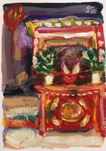 Temple 1- 3 di Emma Ramírez Conde, Opera su carta in vendita su Singulart