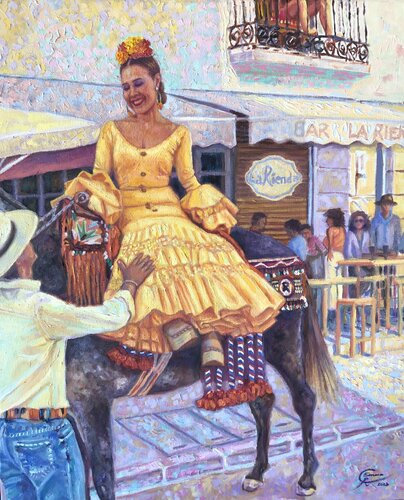 Have a drink girl. Tómate algo niña. de Emma Ramírez Conde, Pintura a la venta en Singulart