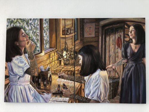The alchemist. La alquimista. di Emma Ramírez Conde, Pittura in vendita su Singulart