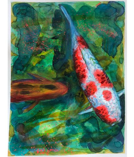 Koi fish 3 by Emma Ramírez Conde, Work on Paper for Sale on Singulart