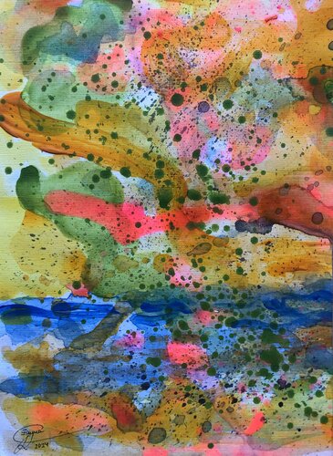India landscape 1 van Emma Ramírez Conde, Schilderij te koop op Singulart