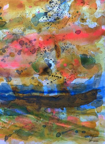 India landscape 2 de Emma Ramírez Conde, Pintura a la venta en Singulart