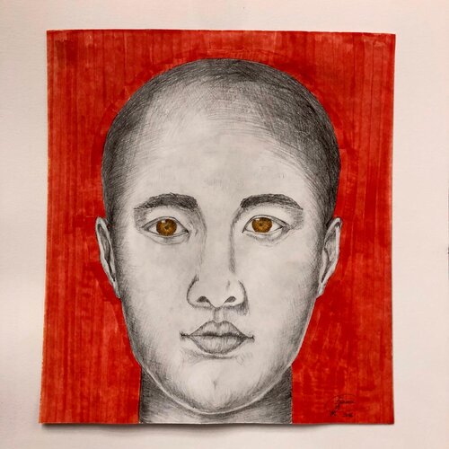Young monk de Emma Ramírez Conde, Dibujo a la venta en Singulart