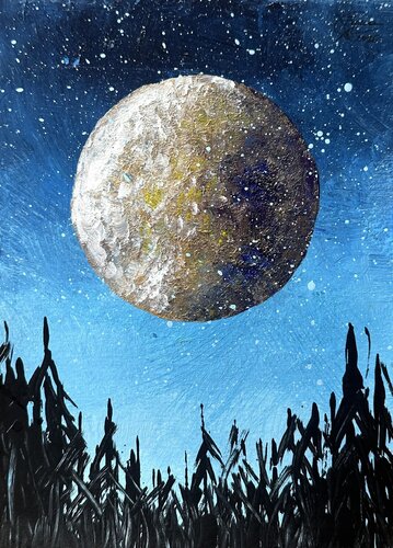 Moon among trees de Emma Ramírez Conde, Obra en papel a la venta en Singulart