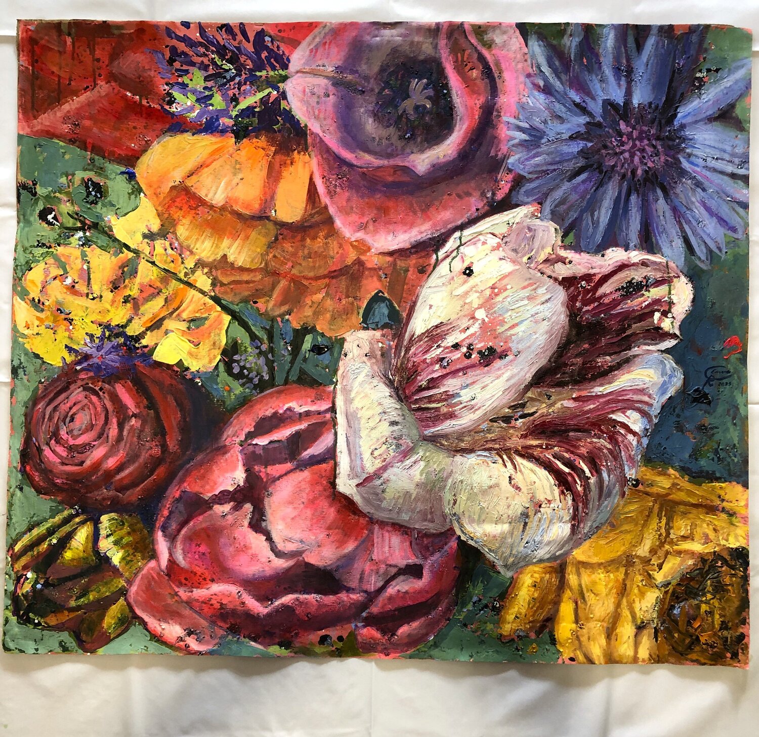 Portrait 3. Portraits in Bloom Series Emma Ramírez Conde Dipinto originale in vendita