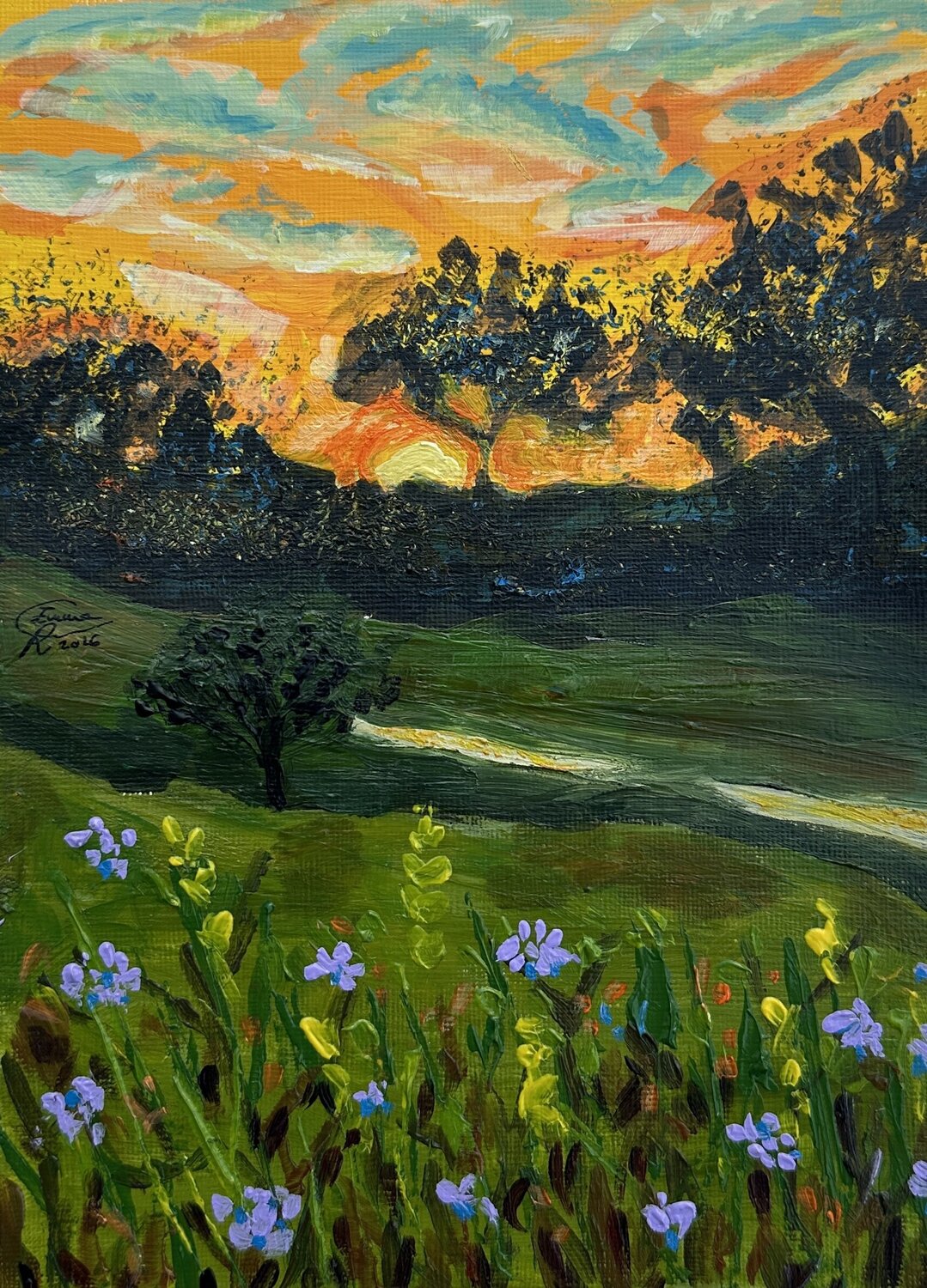 That sunset Emma Ramírez Conde Werk op papier te koop