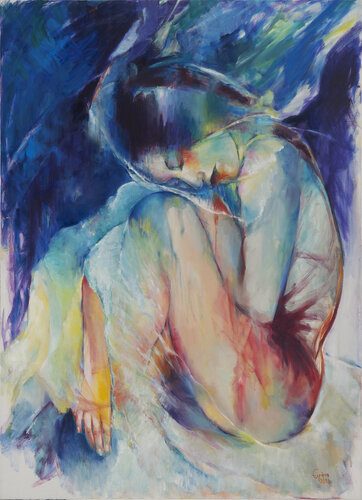 Astral veil di Eirini Riga, Pittura in vendita su Singulart