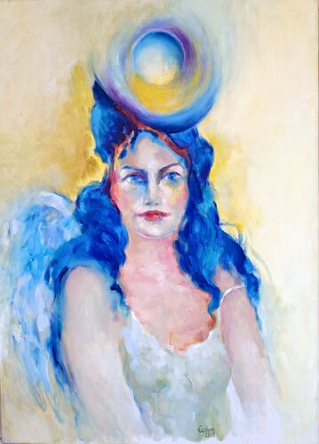 astral flight di Eirini Riga, Pittura in vendita su Singulart