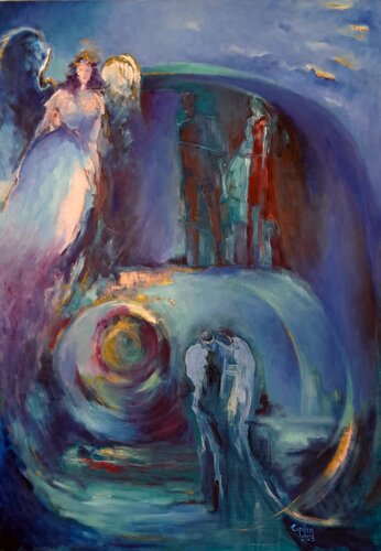 heaven and earth von Eirini Riga, Malerei kaufen auf Singulart