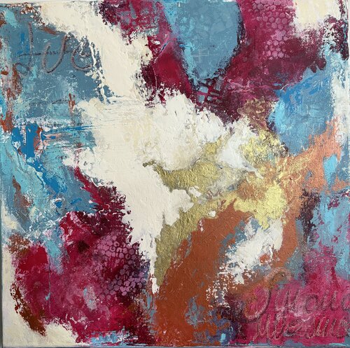 Purple in the sky van Simona Messina, Schilderij te koop op Singulart