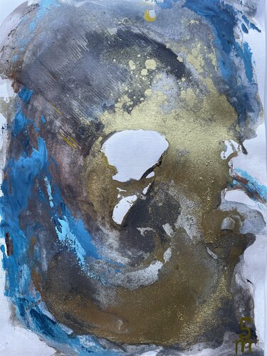 Golden echoes van Simona Messina, Werk op papier te koop op Singulart