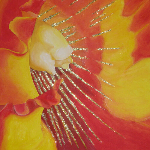 Orchidea arancio von Isabella Bai, Malerei kaufen auf Singulart