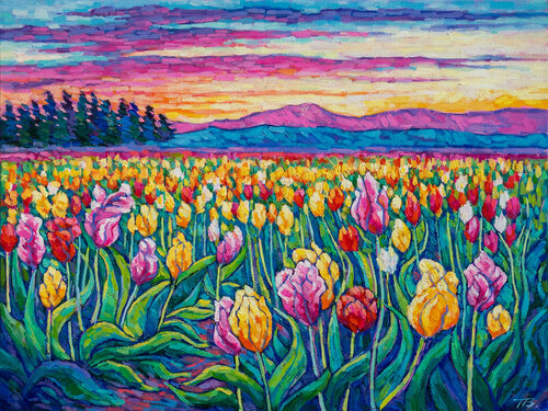 Twilight Tulip de tao bai, Pintura a la venta en Singulart