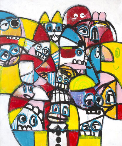 Its A Mad House van Tommy Lennartsson, Schilderij te koop op Singulart