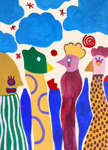 The Animal Kingdom - Part 1 van Tommy Lennartsson, Schilderij te koop op Singulart