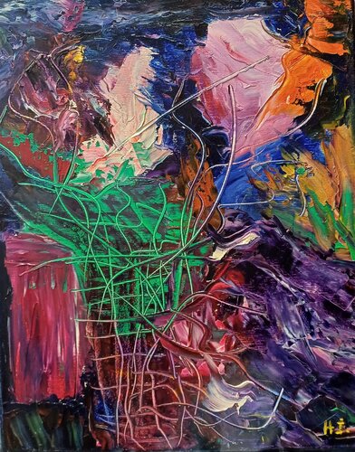 La rose di L'Artiphaine-HJ-HELLEBOID, Pittura in vendita su Singulart