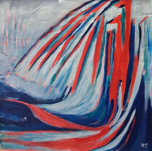 La vague by L'Artiphaine-HJ-HELLEBOID, 회화 for Sale on Singulart