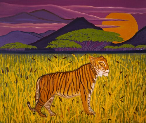 Tigre di Gustavo de Leon, Pittura in vendita su Singulart