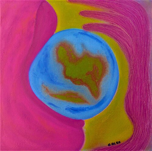 Planeta devorado van Gustavo de Leon, Schilderij te koop op Singulart