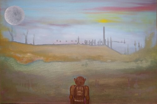 Mundo futuro di Gustavo de Leon, Pittura in vendita su Singulart