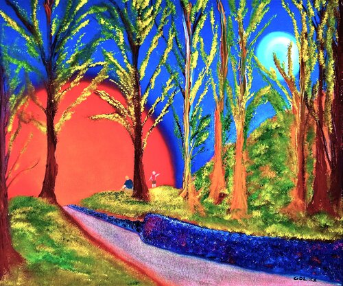 Descubriendo el cosmos van Gustavo de Leon, Schilderij te koop op Singulart