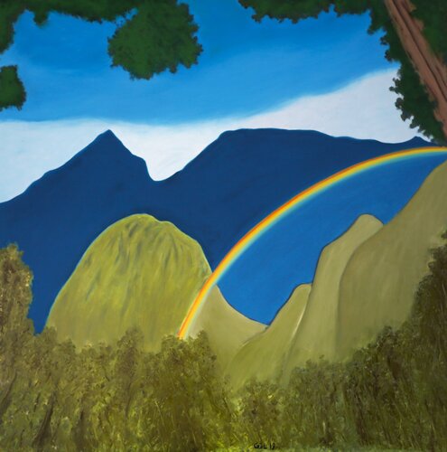 Arcoiris en Machupicchu di Gustavo de Leon, Pittura in vendita su Singulart