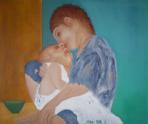 Pobreza que duele by Gustavo de Leon, Painting for Sale on Singulart