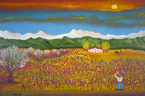 La vendimia di Gustavo de Leon, Pittura in vendita su Singulart