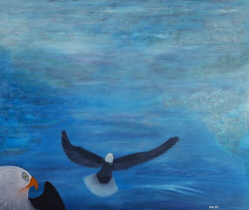 Vuelo de libertad van Gustavo de Leon, Schilderij te koop op Singulart