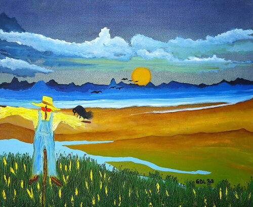 El espantapajaros di Gustavo de Leon, Pittura in vendita su Singulart