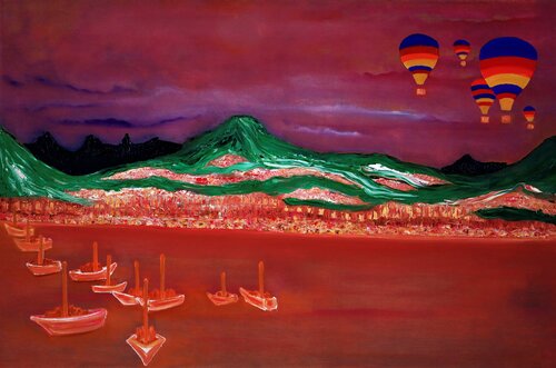 Atardecer purpura di Gustavo de Leon, Pittura in vendita su Singulart