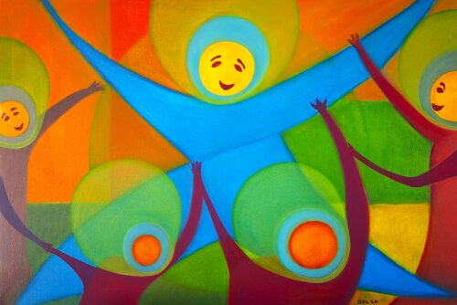 Danza en Marte van Gustavo de Leon, Schilderij te koop op Singulart