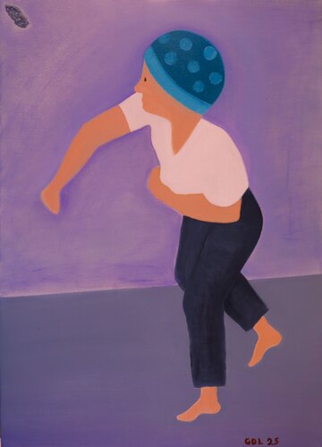 Tirando piedras a la luna - Resiliencia von Gustavo de Leon, Malerei kaufen auf Singulart