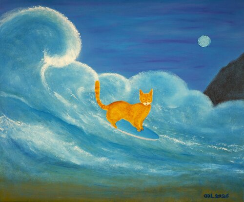 Simba - El resiliente van Gustavo de Leon, Schilderij te koop op Singulart