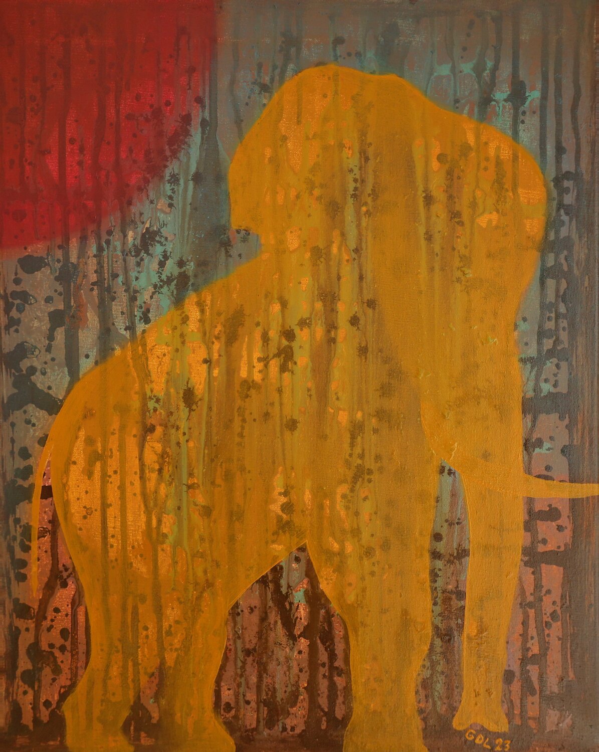 Elefante espectral amarillo Gustavo de Leon