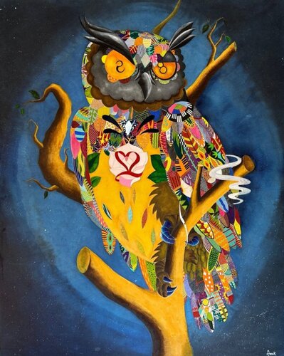 pattern owl van Jinkyeong An, Schilderij te koop op Singulart