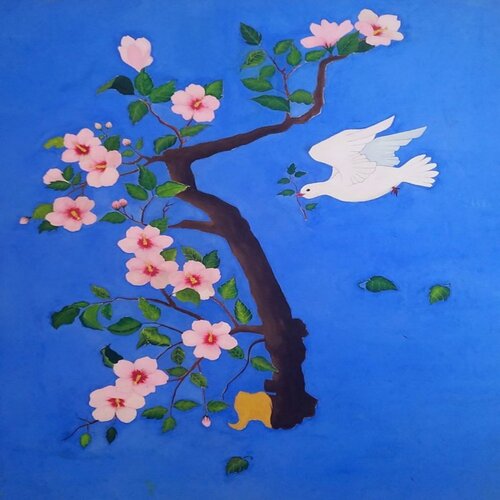 Fly to peace by Jinkyeong An, Painting for Sale on Singulart