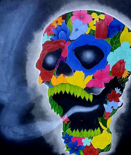 Beauty skull by Jinkyeong An, 絵画 for Sale on Singulart