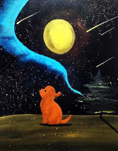 starry night on the sky by Jinkyeong An, Painting for Sale on Singulart