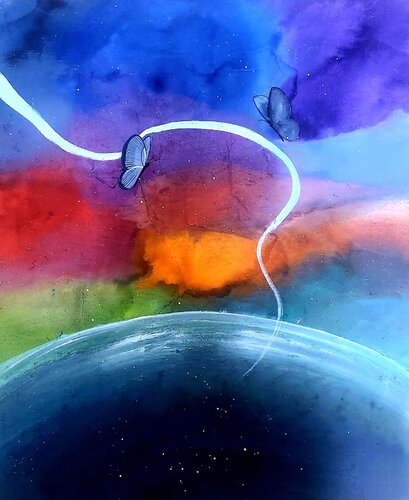 space fly by Jinkyeong An, Painting for Sale on Singulart